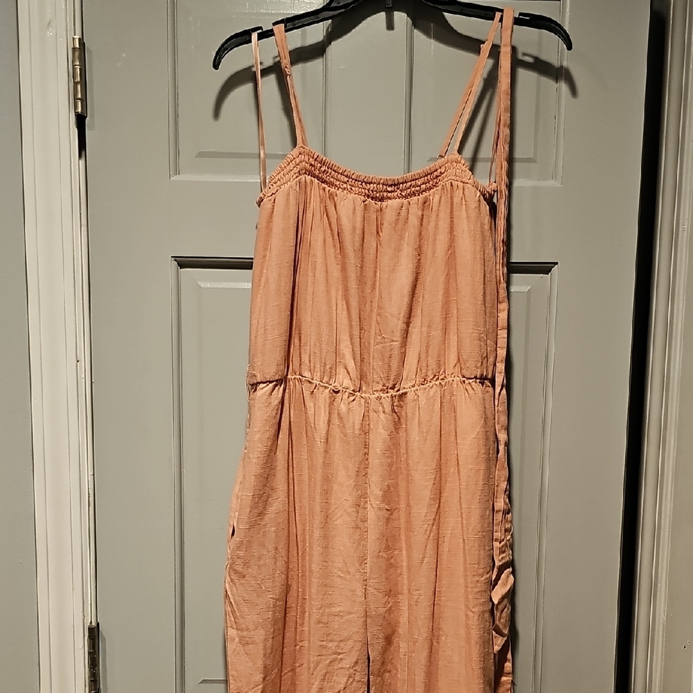 Orange Jumpsuit Size Large New In Bohemian Light Straps Women Oversized